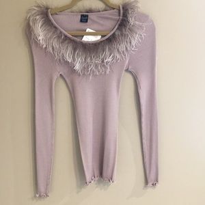 Beautiful Silk Feathered Top